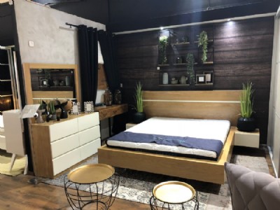 מרחף עץ אלון פס שמנת