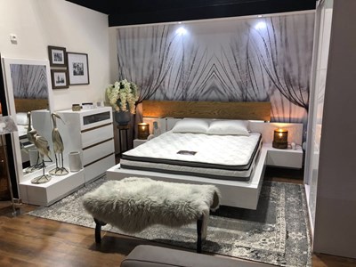 חדר שינה דגם מדורג מרחף