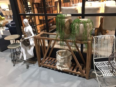 קונסולה עץ זכוכית