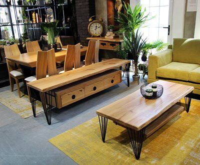 עץ מלא בשילוב ברזל